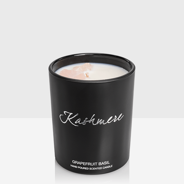 Grapefruit Basil Crystal Candle